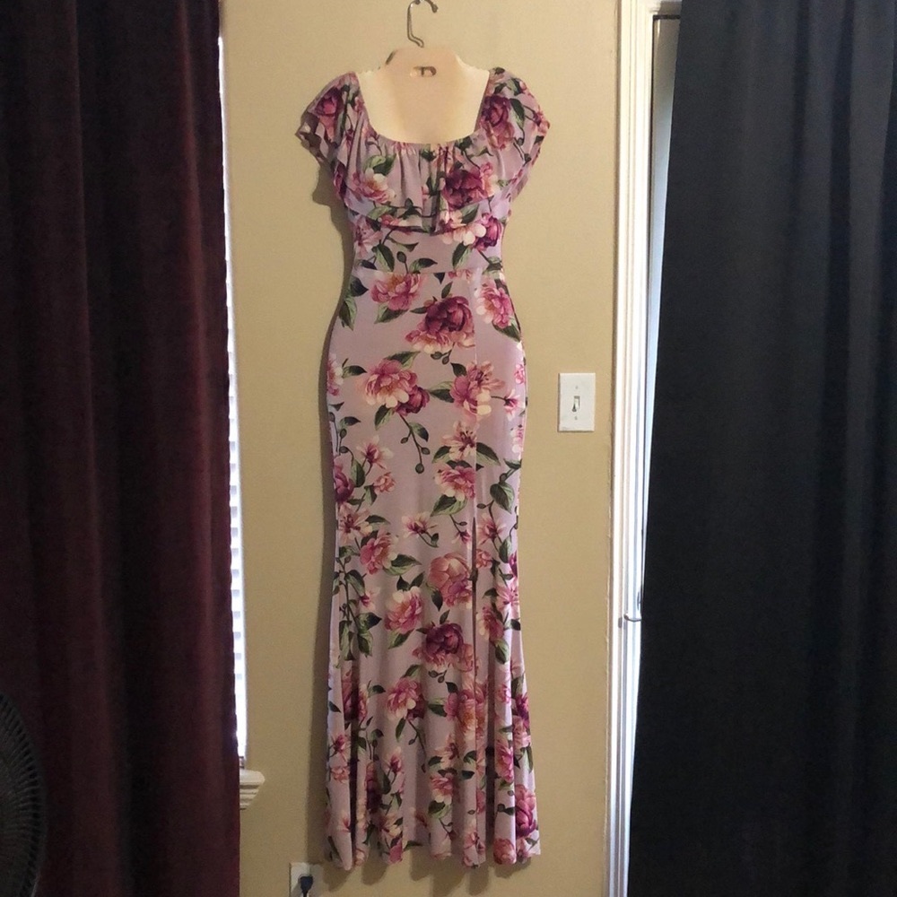 Long off the shoulder floral dress Size M